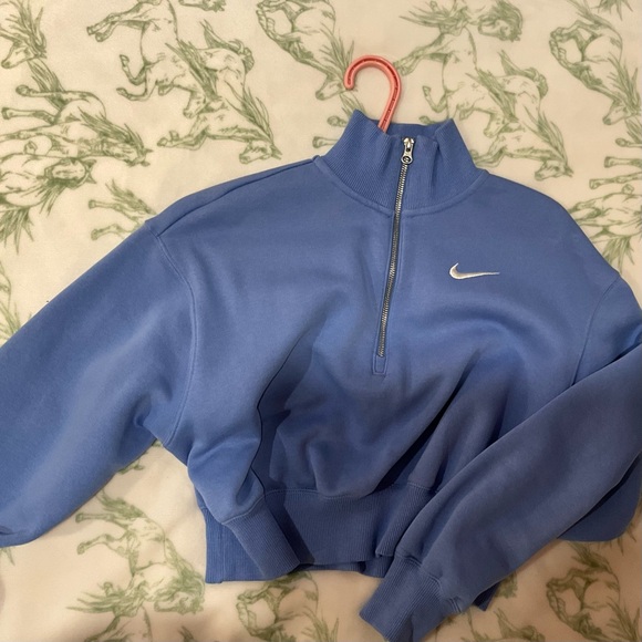 Nike Light Blue Quarter Zip Sweatshirt - Picture 4 of 4